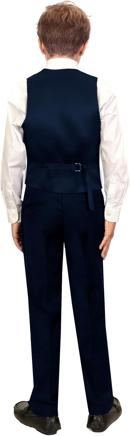 Gioberti Boys Formal Vest, Pants, Dress Shirt & Tie Set