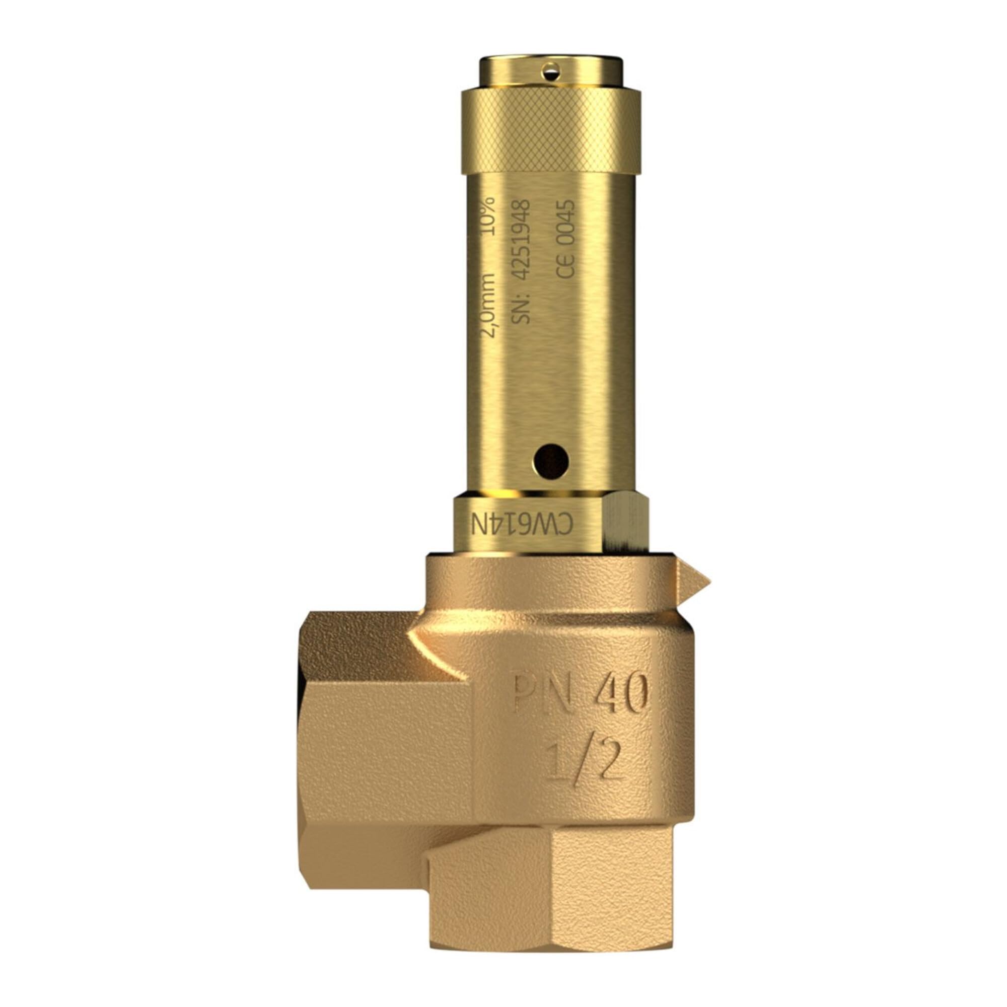 RIEGLER 105508-222.07-0,2 Eck-Sicherheitsventil, Sattdampf, G 1 1/2, Ansprechdruck 0,2 bar, 1Stk