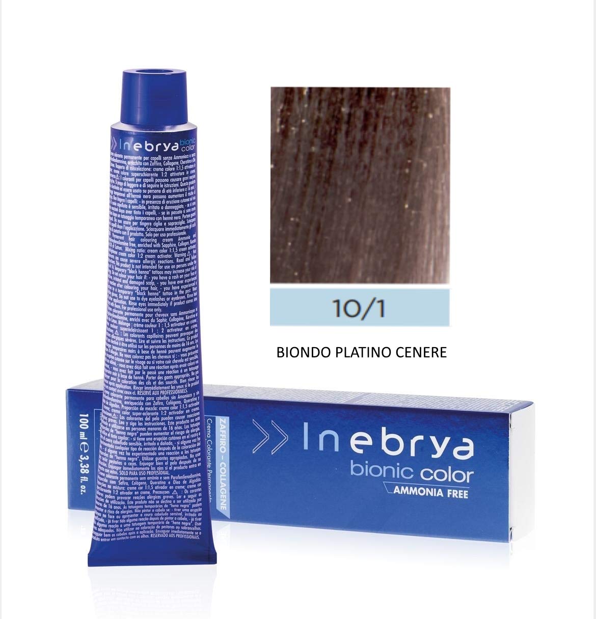 InebryaBionic ASH 10/1 Blonde Platinum Ash 100ml