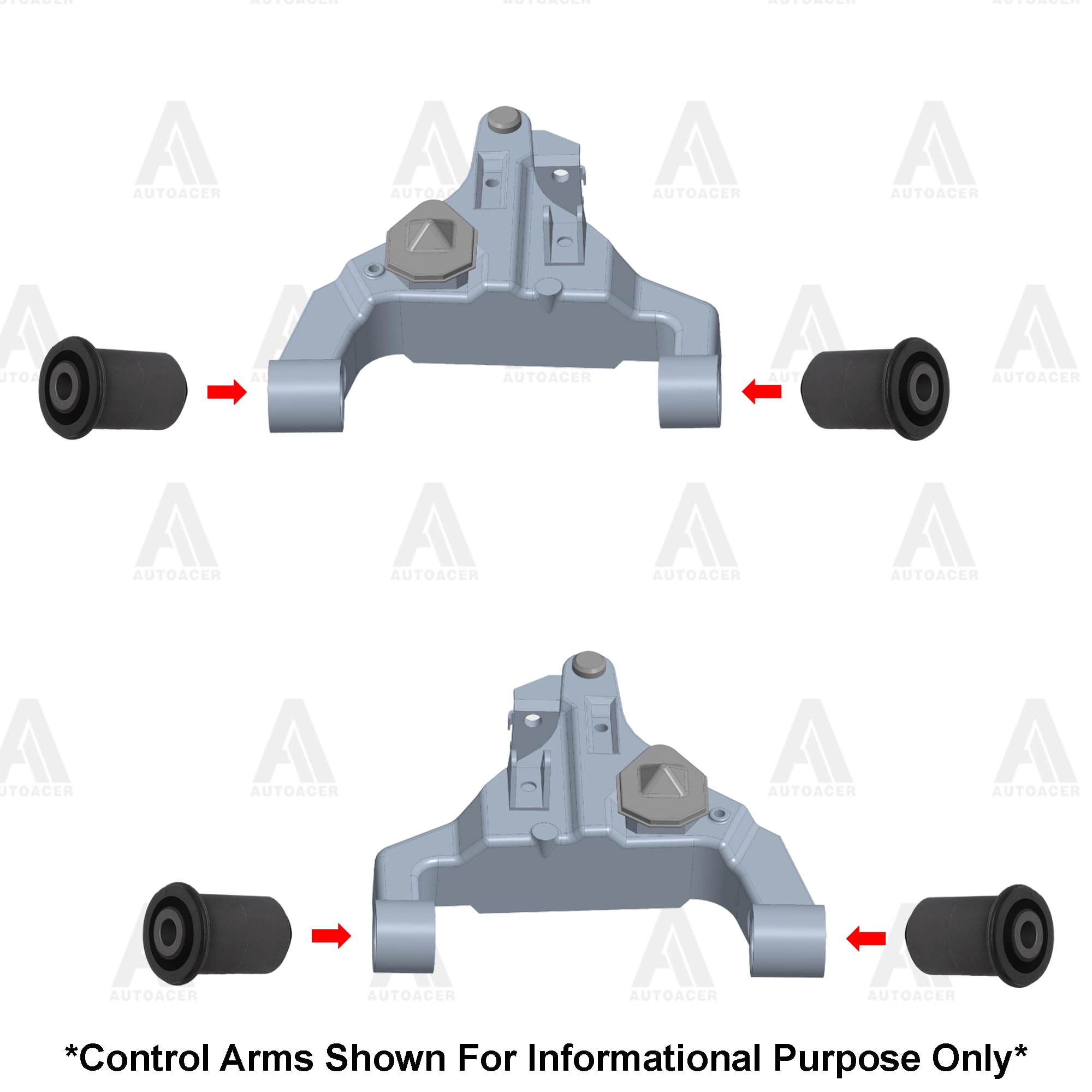 AUTOACER - Complete Front Upper & Lower Control Arm Bushing Kit 8 pcs Left & Right - Compatible With QX56 2004-2013 Armada 2005-2019 FRONTIER D4 2005-2019 PATHFINDER R5 2005-2012 product thumbnail 7