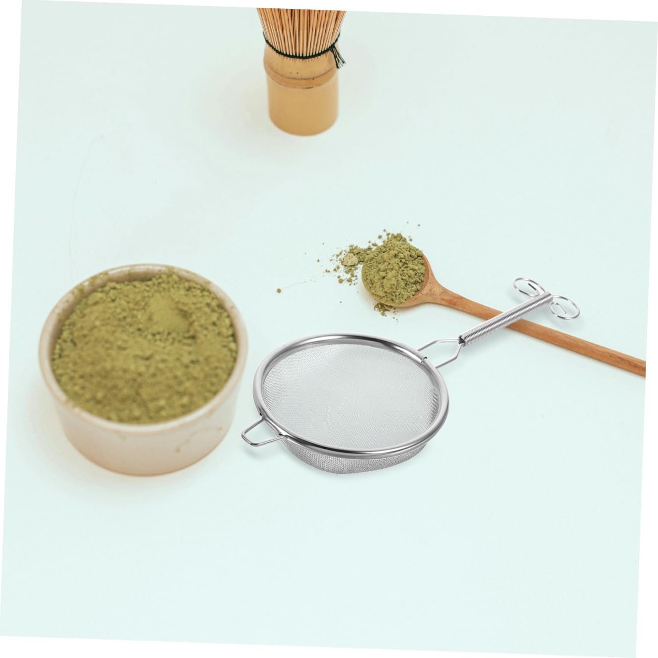 Kichvoe Stainless Steel Tea Leaf Strainer Spoon 7cm Fine Mesh Tea Filter for Brewing Home Office