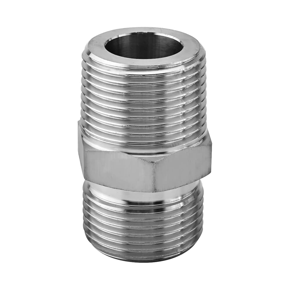 Amazon.co.jp: MroMax ねじ込み継手 六角ニップル パイプ継手