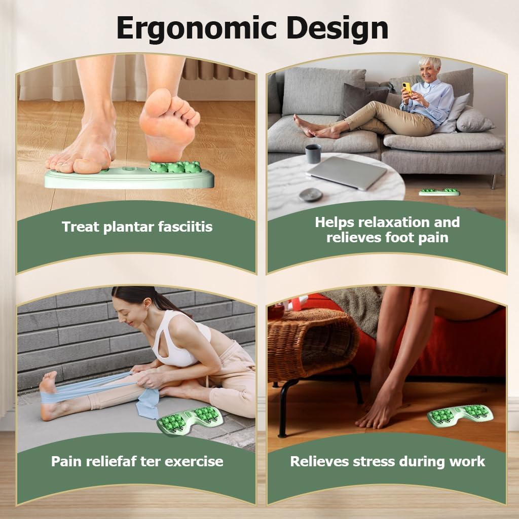 Trfecta massage roller, dual foot roller massage for planetar fascicitis relief, foot arc pain, myofacial pain and body muscle pain, foot massage reflexology tool, foot massage roller (green - 1) Trfecta massage roller, dual foot roller massage for planetar fascicitis relief, foot arc pain, myofacial pain and body muscle pain, foot massage reflexology tool, foot massage roller (green - 1)
