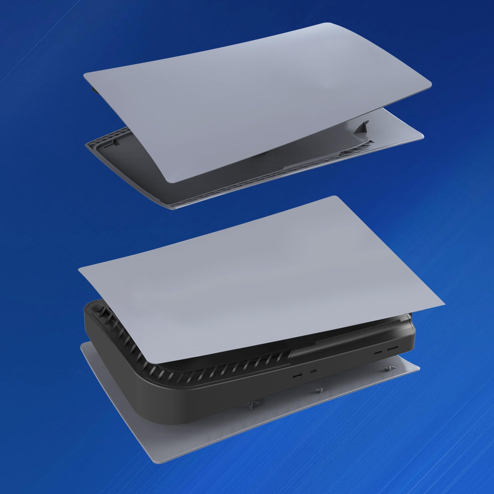Digital Edition - Cover per console PS5, accessori compatibili con PlayStation 5, pannelli protettivi di ricambio (grigio)