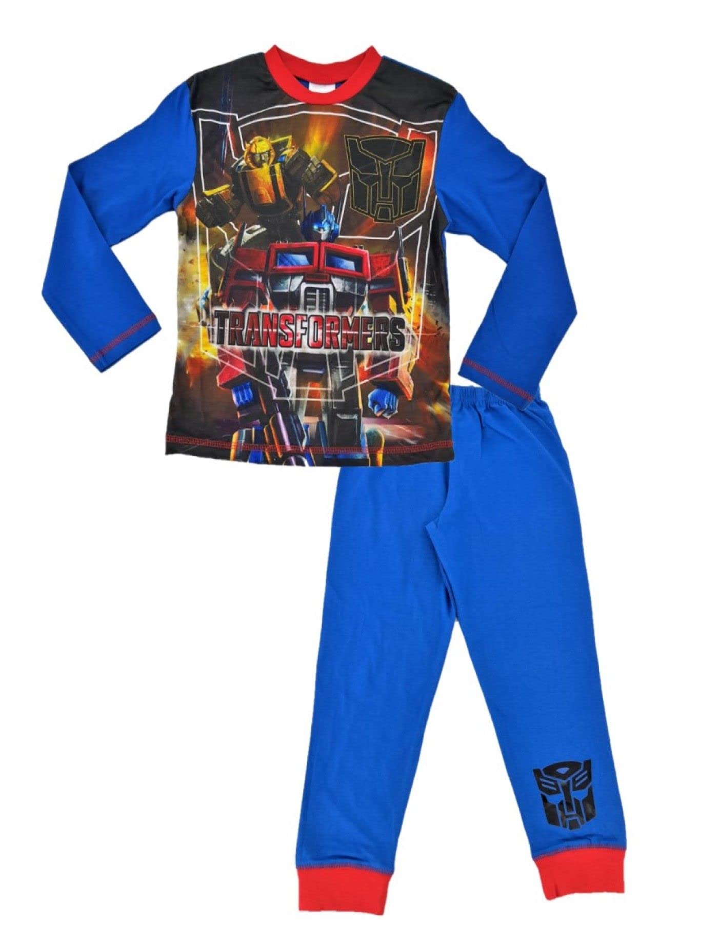 TDP Childrens Kids Boys Transformers Pyjamas PJs Sleepwear (9-10 Years) Blue