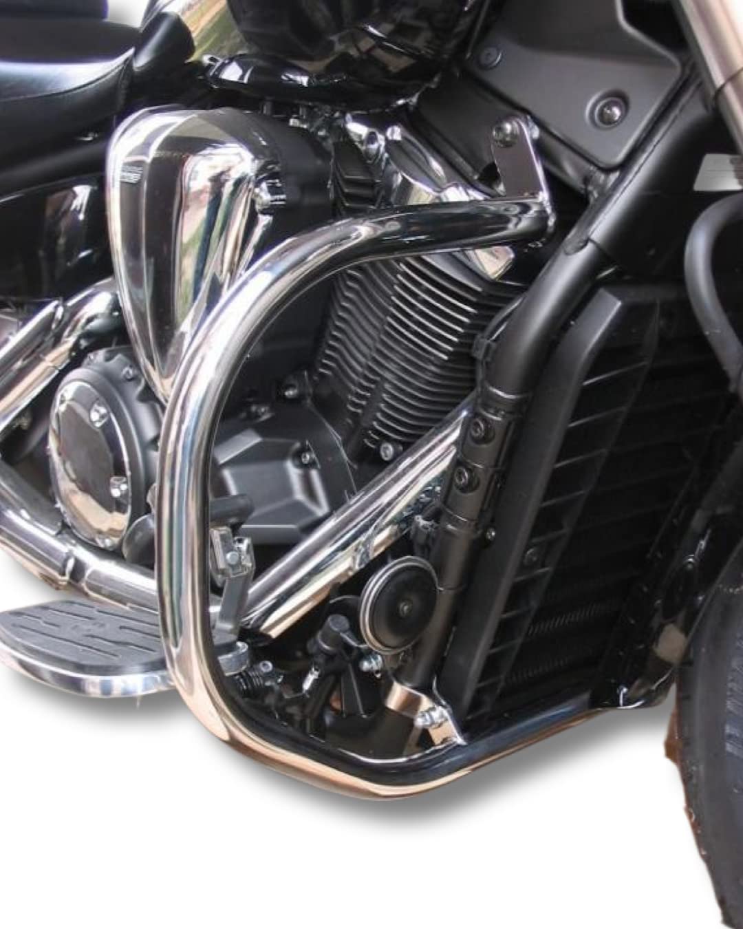 BM UK | XVS1300 | Protección de motor de acero Protector de barra de choque de acero inoxidable - Yamaha XVS 1300 Midnight Star (V-Star)