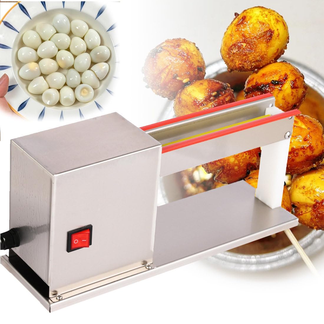Máquina peladora automática de huevos de codorniz, 35 kg/h, peladora comercial, acero inoxidable para procesamiento de huevos hervidos en servicio de alimentos