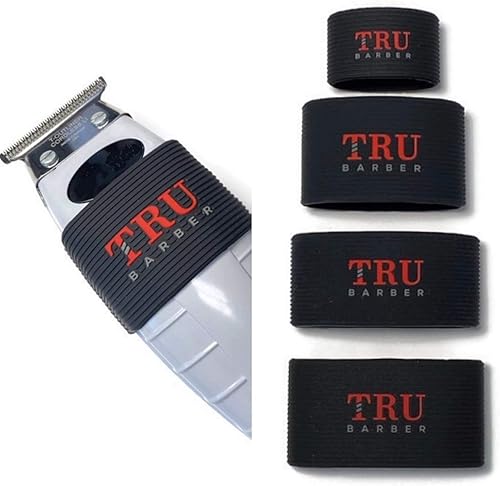 TRU BARBER Bandas de cortapelos 4 piezas, manga cortaúñas para barberos, manga cortaúñas para herramientas de barbero, antideslizante, resistente al