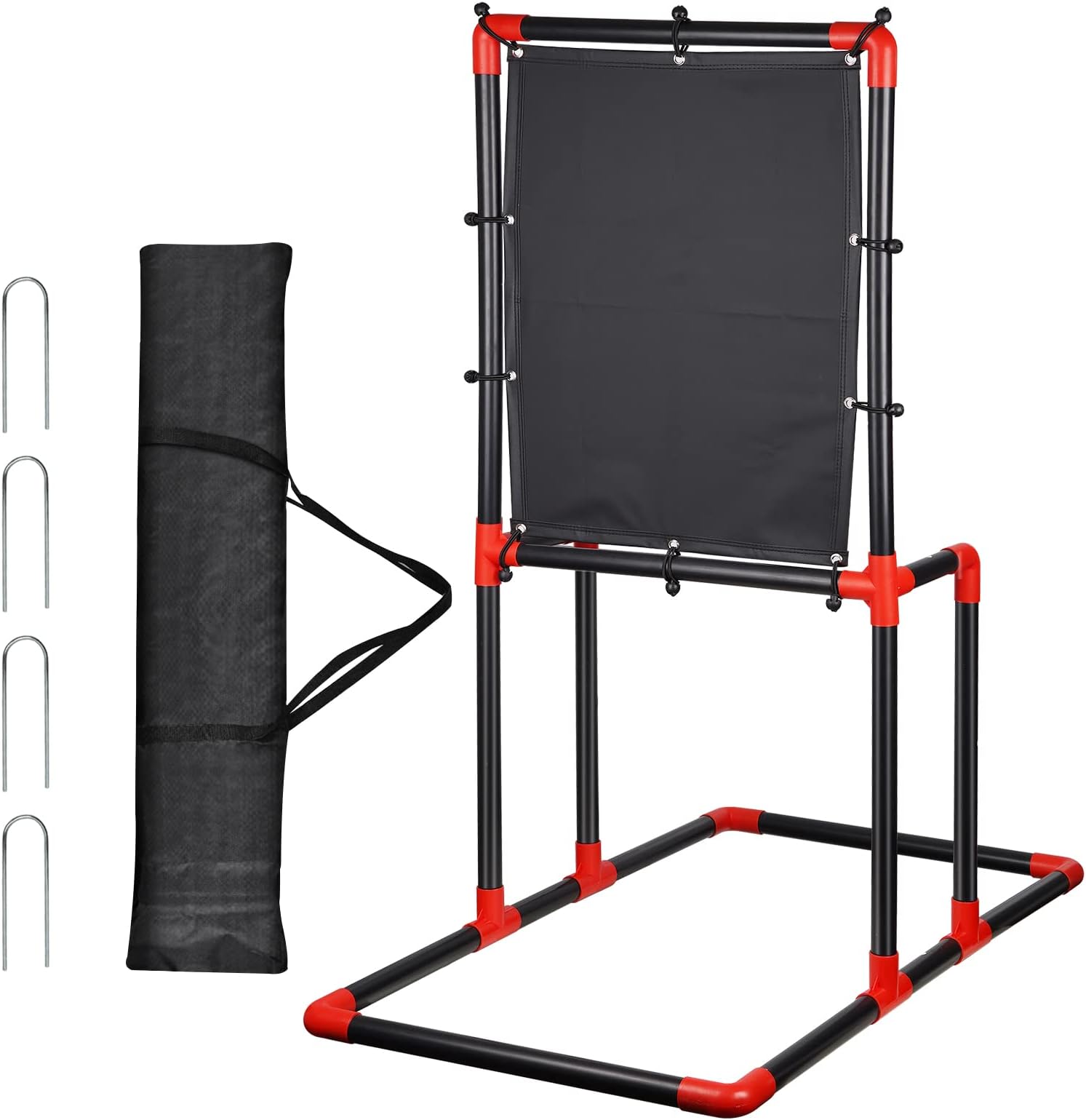 OlpcheeWiffle Ball Strike Zone Target PVC Pipe Portable Baseball Blitzball Strike Zone for Wiffleball Plastic Balls Adjustable Height with Stable Ground Hook