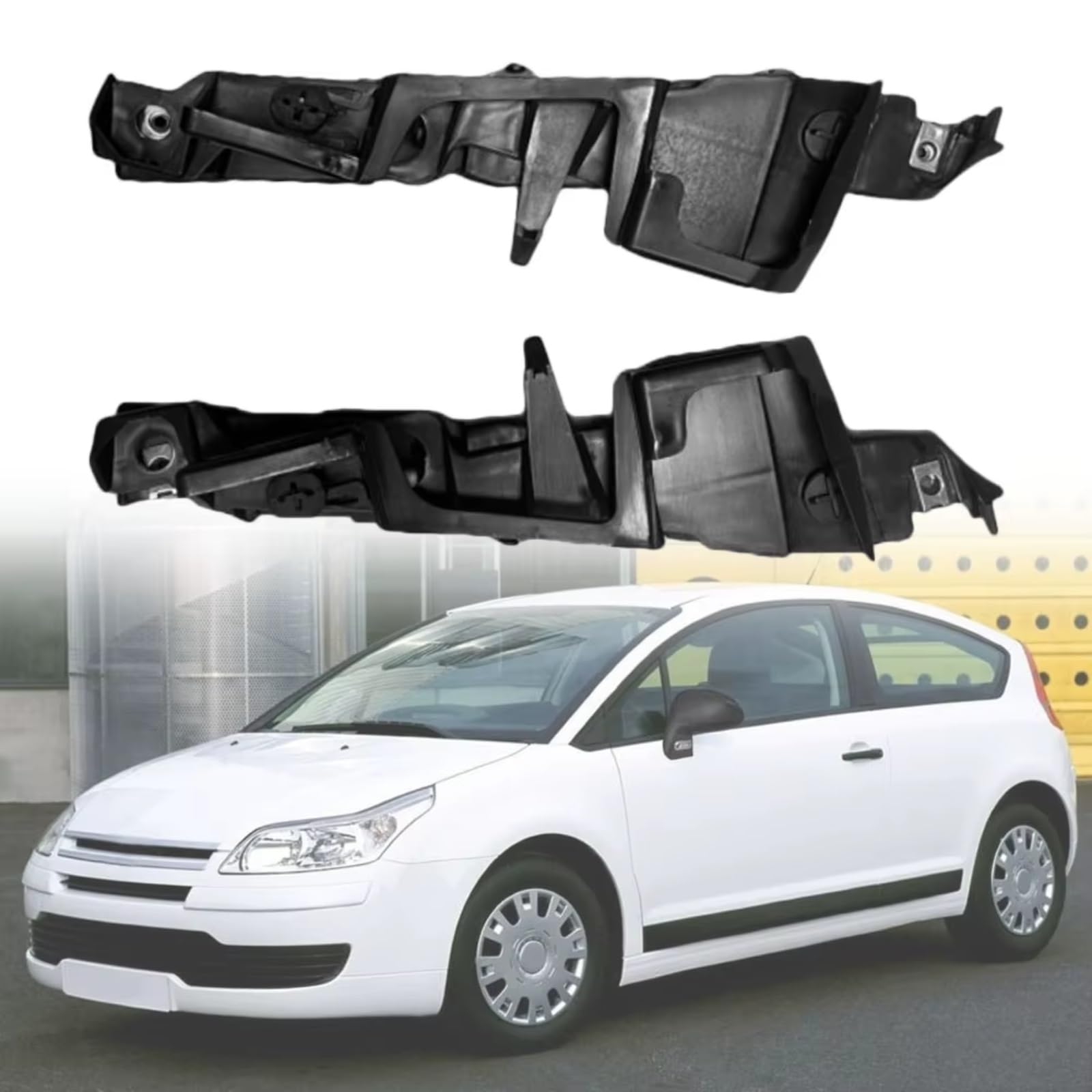 Support Pare-chocs Pour 2 Pièces Supports De Retenue Pare-chocs Avant Pour Voiture 741679 Compatible Avec Citroen Pour C4 2004 2005 2006 2007 2008 2009 2010 2011 2012 2013