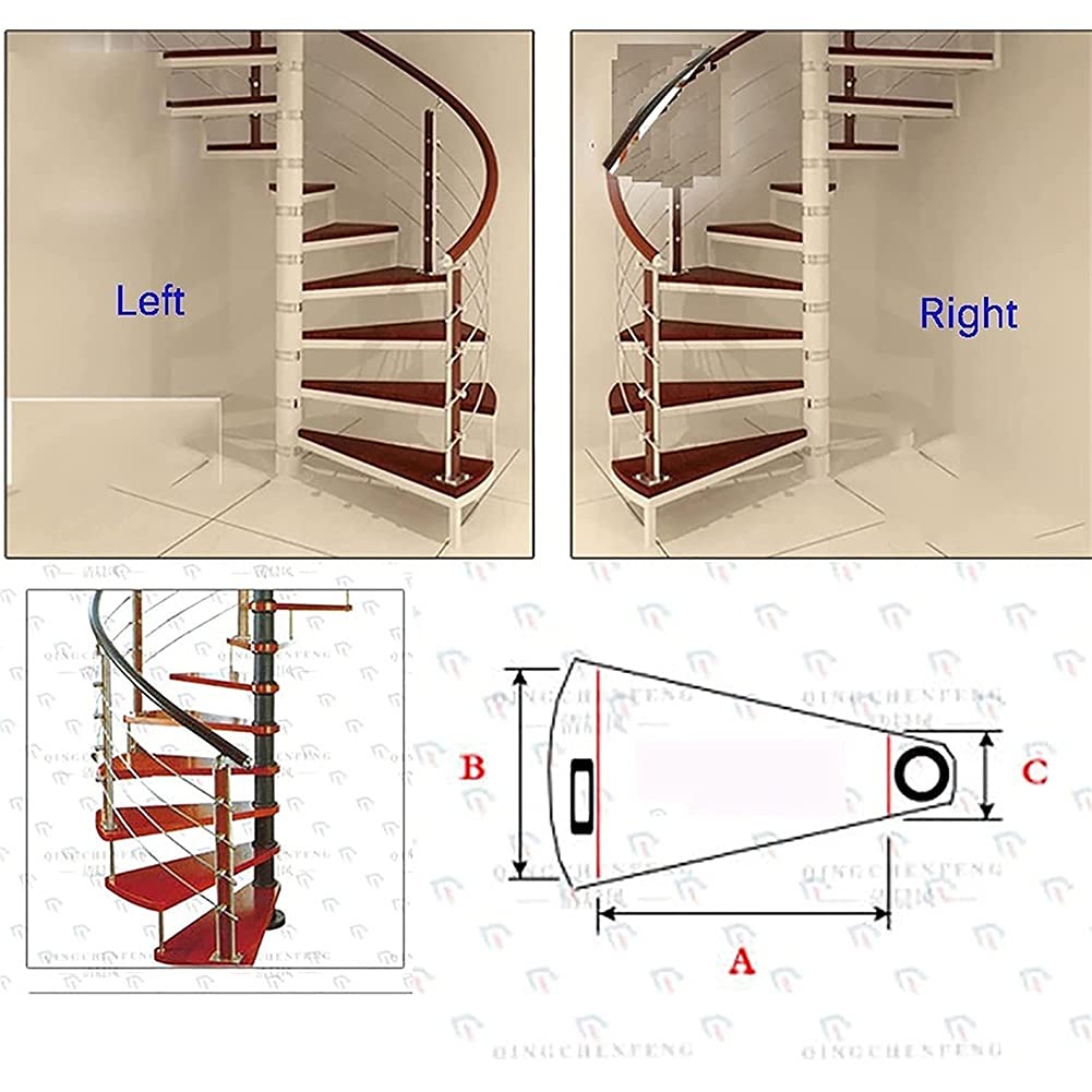 IR-Fußmatten für spiralförmigen, drehbaren Teppich, links / rechts, 1 Stück, rutschfeste IR-Pad, Trittschutz, selbstklebende Abdeckung für Innen- und Außenbereich