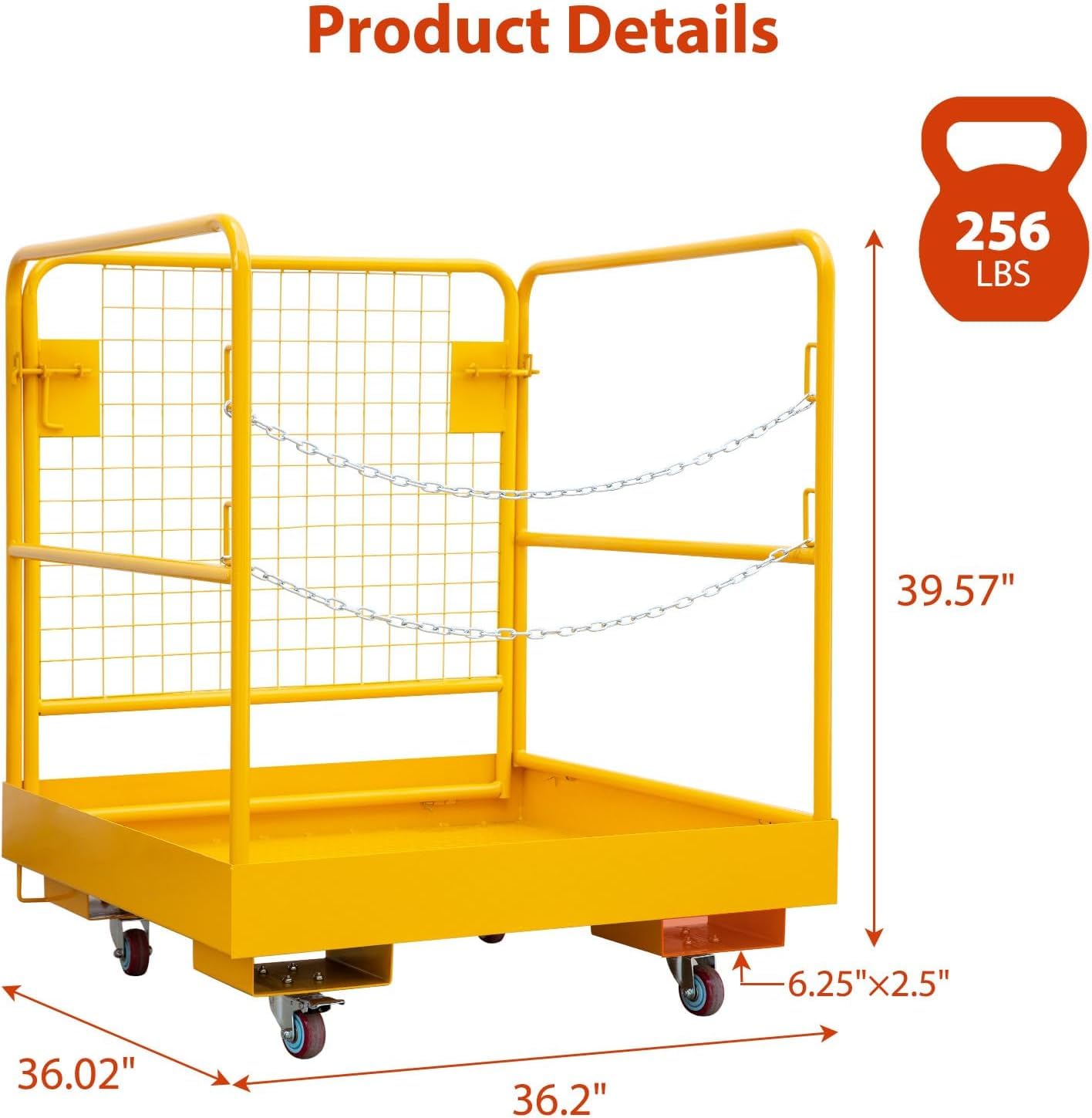 ElfinAura Forklift Safety Cage, 36