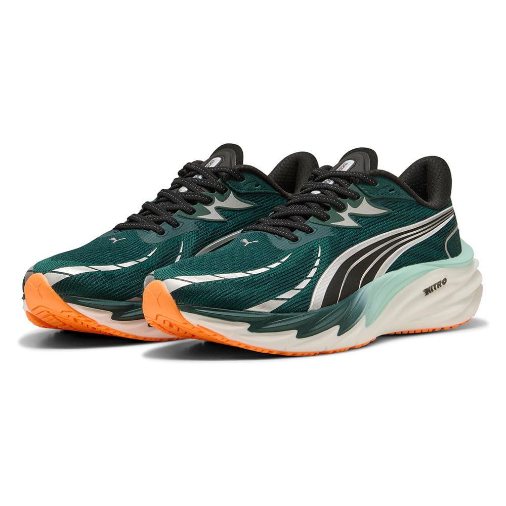PUMA Velocity Nitro 4 Scarpe da Corsa Scarpe neutrali Uomini Verde - Green Terrain-Heat Fire 44