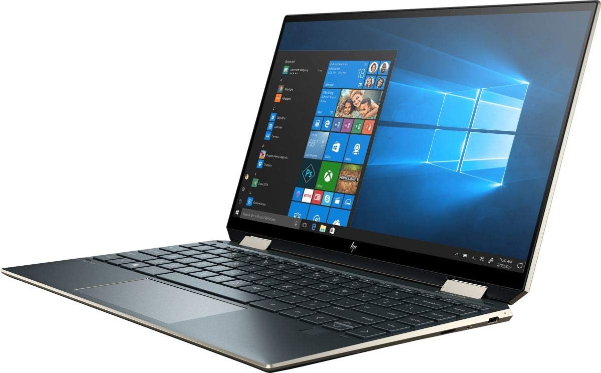 HP Spectre Touch x360 13 in Blue-Gold Convertible 2-in-1 Laptop 11th Gen Quad Core Intel i5 up to 4.2GHz 8GB DDR4 256GB SSD 13.3in FHD Gorilla Glass 13-AW200 (Renewed)