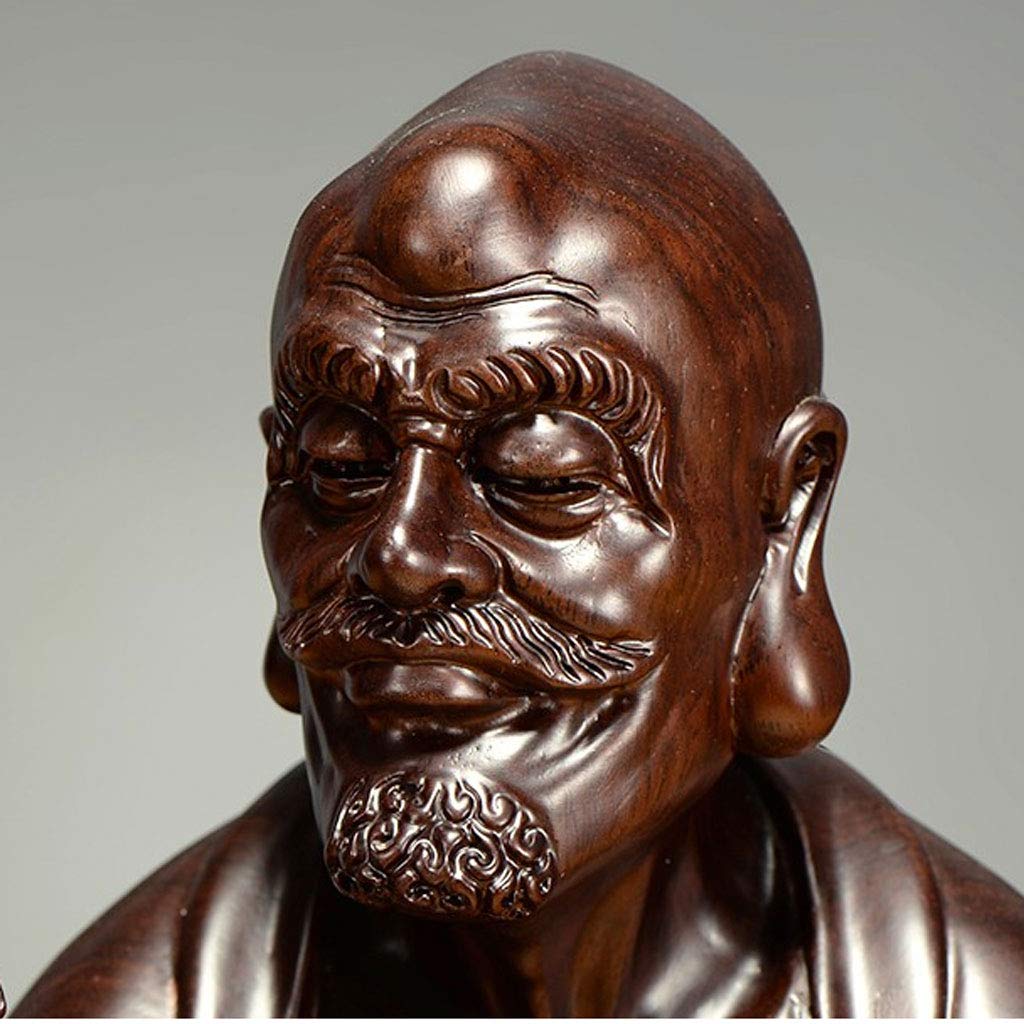 Amazon｜達磨大師坐像 高級天然木彫り達磨像 木製仏像 神像 仏教美術品
