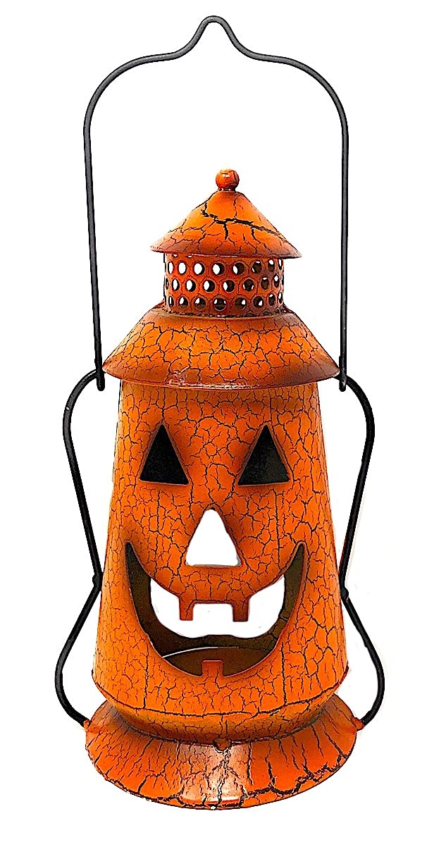 Amazon.com: Halloween Metal Lantern Rustic Indoor Outdoor