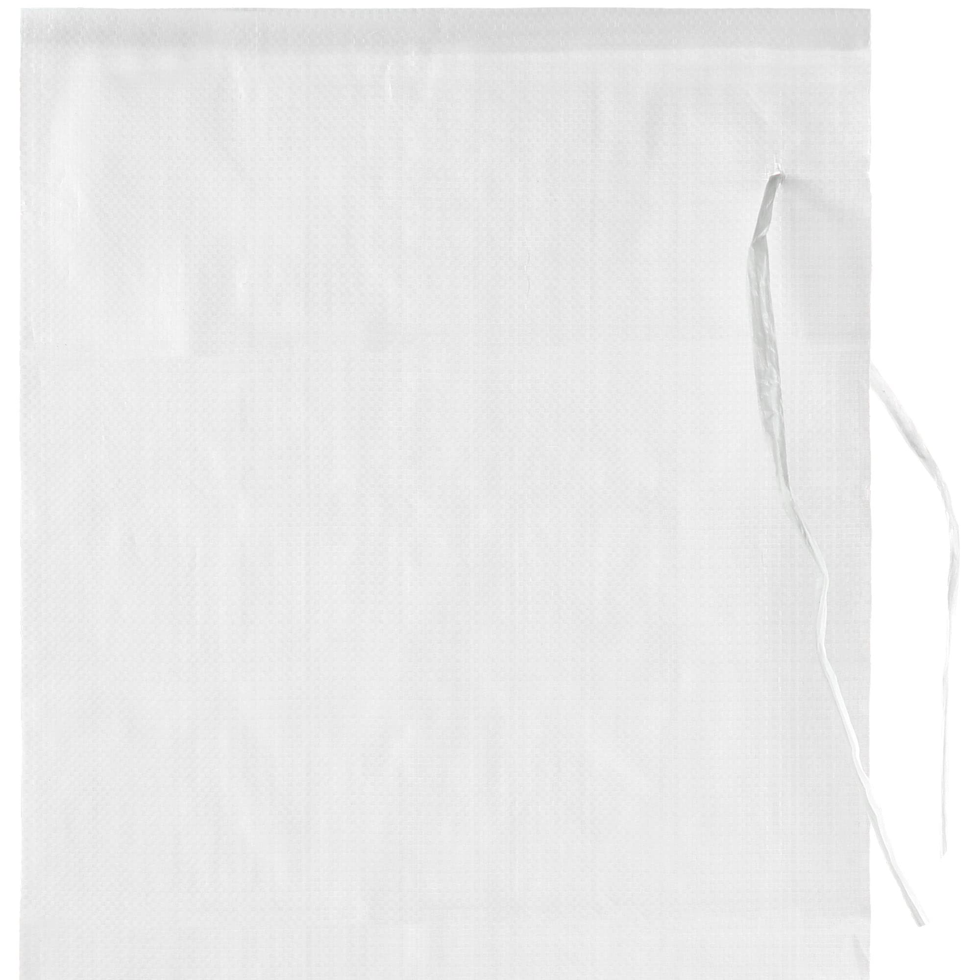 COM-FOUR® 10x sacos de arena de hasta 20 kg - bolsa de PP de primera calidad con correa de sujeción - bolsa de tela extremadamente robusta con cordón de amarre (blanco - 10 piezas - hasta 20 kg)
