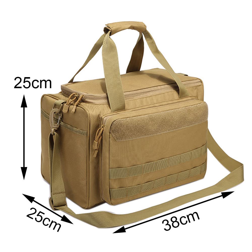 Molle - Borsa tattica da viaggio, impermeabile, da viaggio, cachi, L38/W31/H25, Borsa da palestra