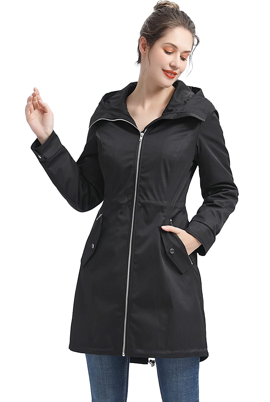 Women's Zip-Out Lined Hooded Raincoat (Regular & Plus Size)