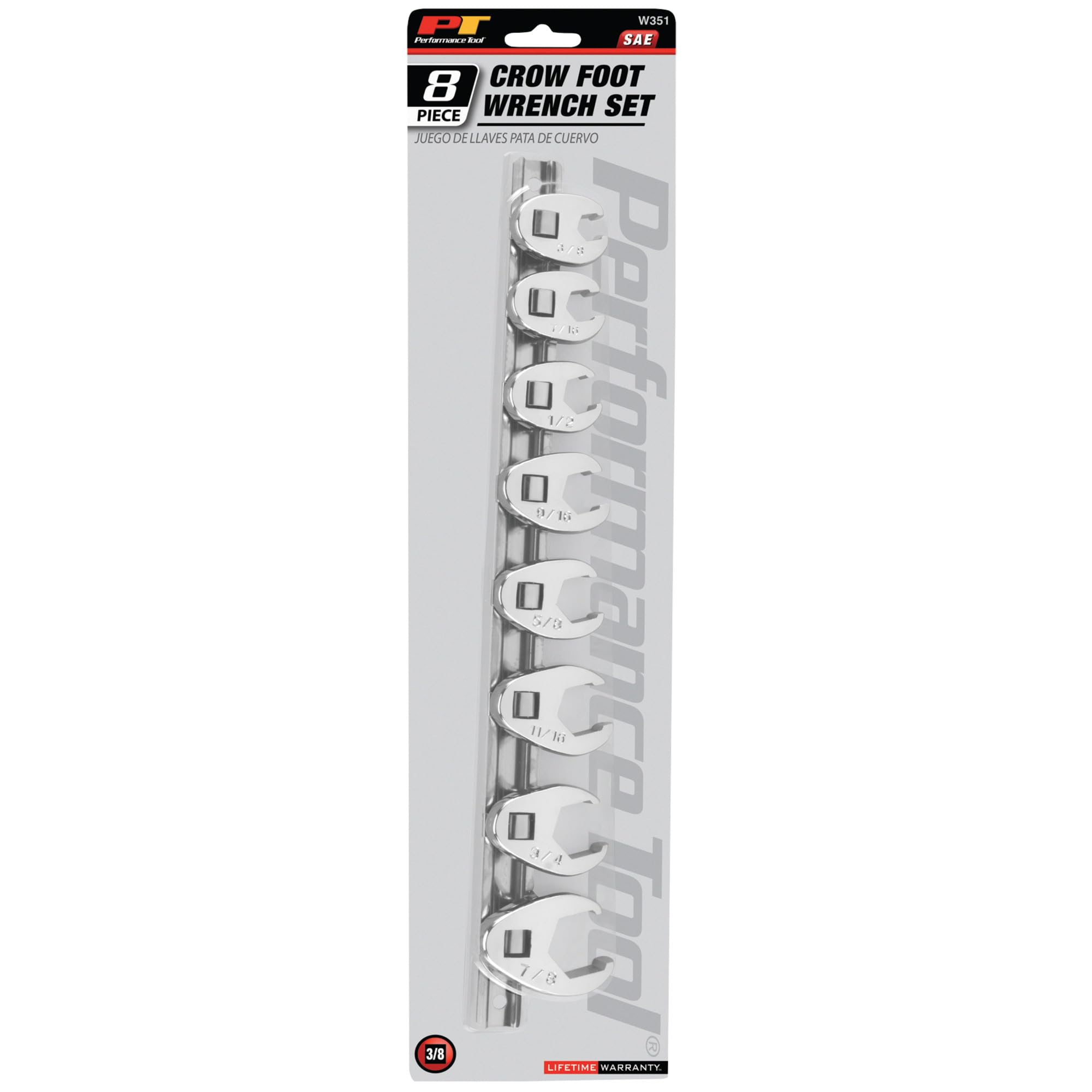 Performance Tool W351 SAE Crowfoot zestaw kluczy 8-częściowy
