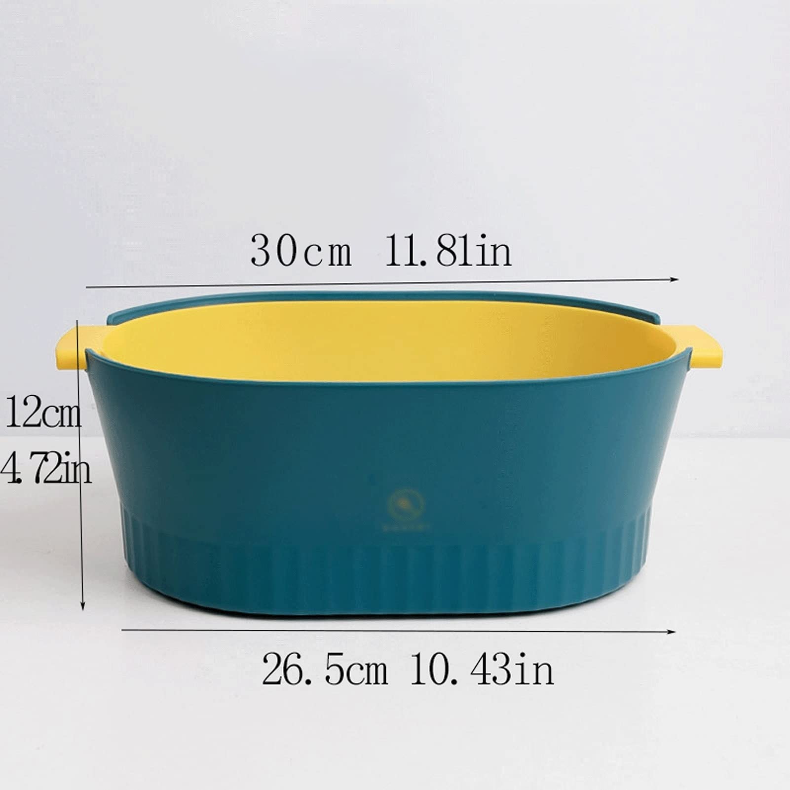 Colador, colador colador, colador colador cesta, fregadero colador colador cesta de drenaje 2 en 1 cesta de drenaje de plástico colador de frutas desmontable de doble capa cesta de filtro de lavado de