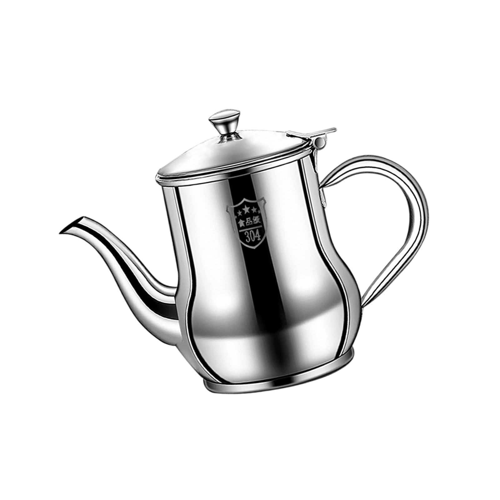 Countertop Oil Container Stainless Steel Long Spout Pouring Dispenser with Lid for Stovetop Cooking and Kitchen Prep Oil Dispenser Kitchen Container Stainless Steel Pourer Long Spout Condiment Pourer