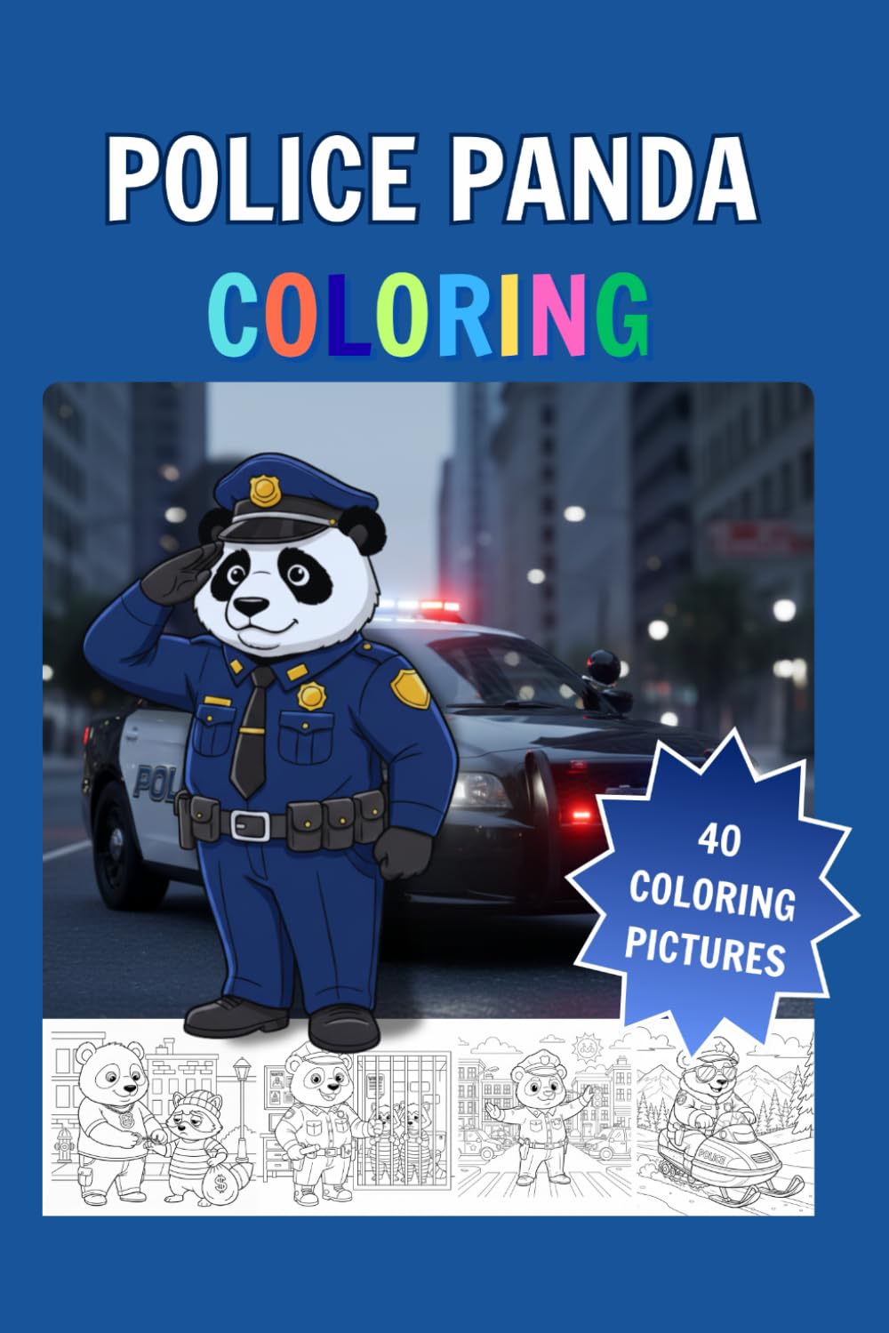 Police Panda: coloring book