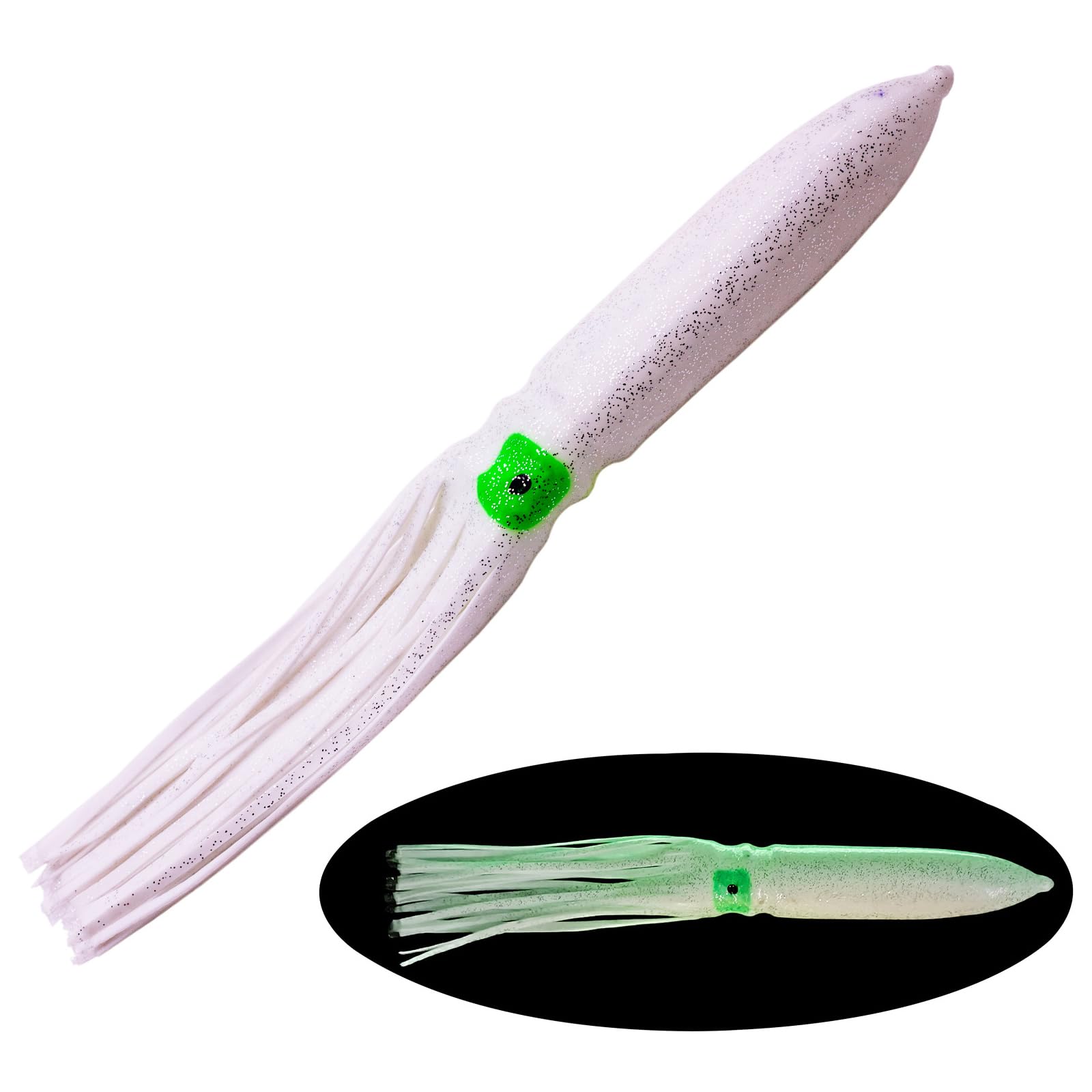 Lot de 10 leurres souples en forme de pieuvre colorés pour pêche à la traîne en eau salée