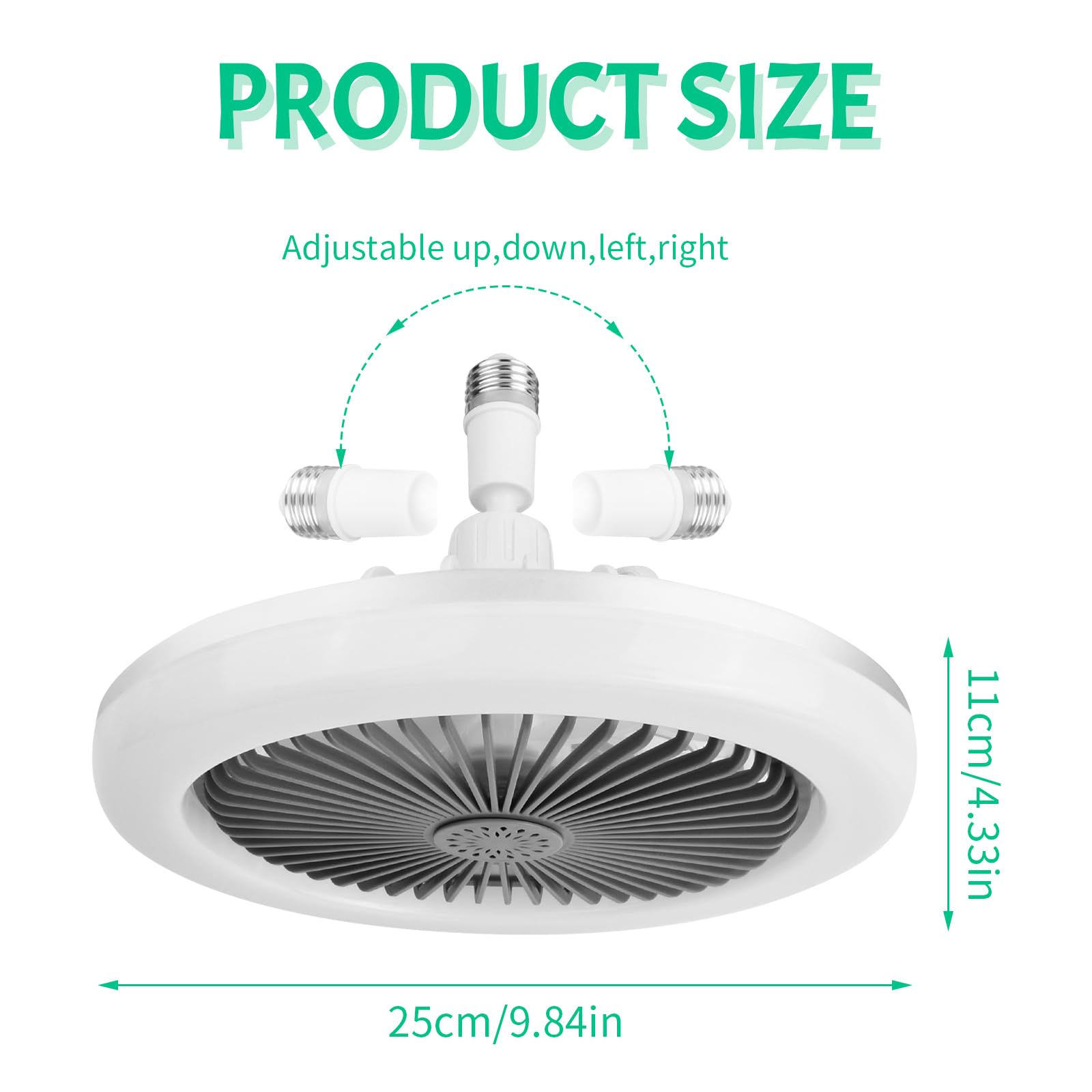 Ventilador de Techo con Luz LED Regulable 30W, E27 Lampara y control remoto, 3 Velocidades, Ventilador Moderno Silencioso para Dormitorio