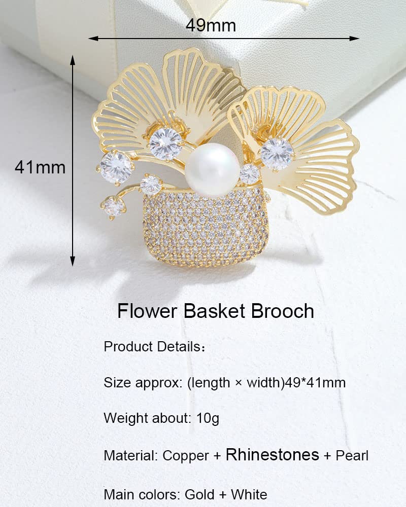 Broche Feuille Ginkgo Strass Beavorty | Dorée | Accessoire Élégant Pour Robe Ou Costume