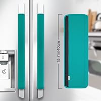 Vista 3 de 5 piezas de cubierta de manija de puerta de refrigerador, lavable para electrodomésticos de cocina, nevera, horno, microondas, lavavajillas