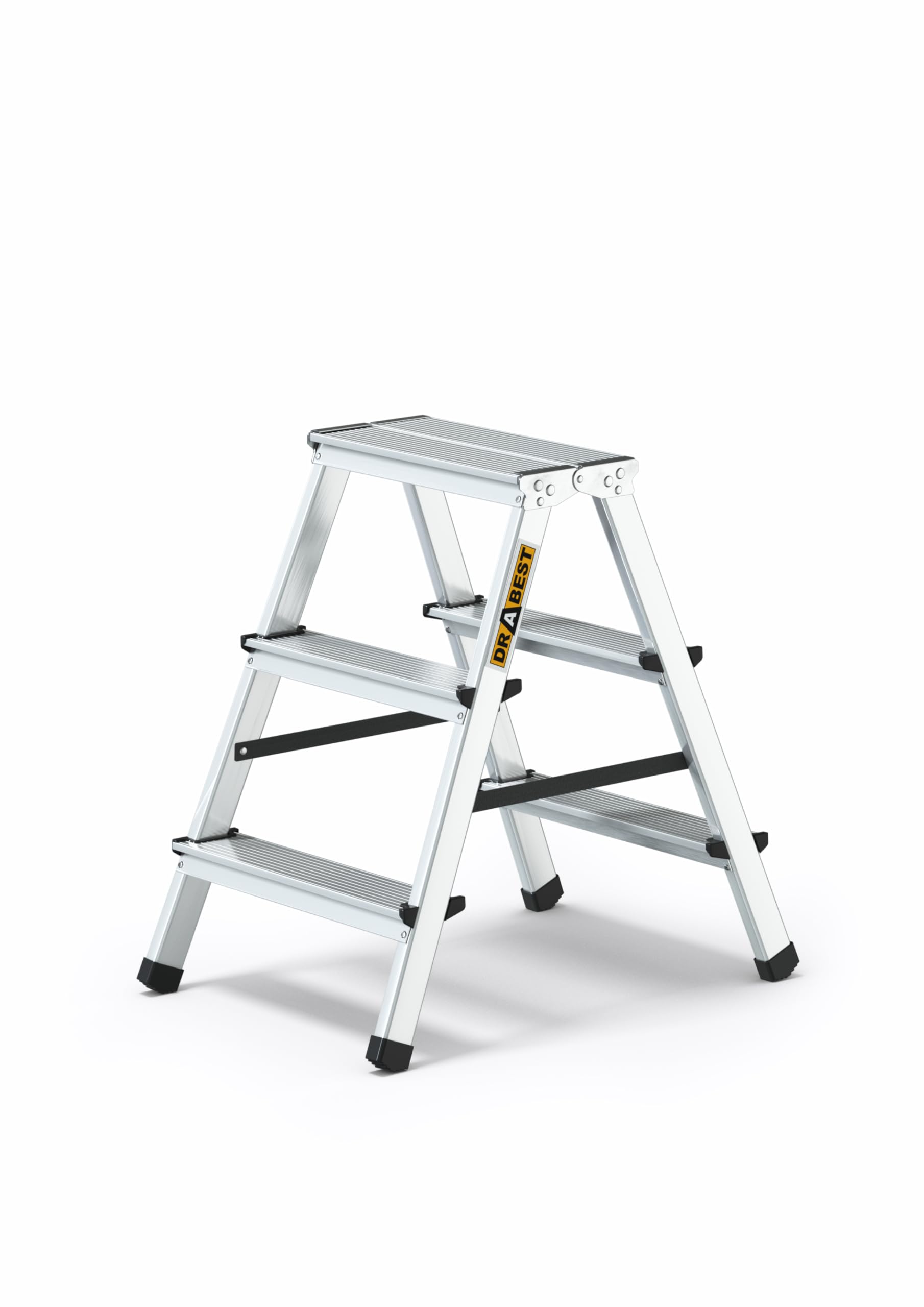 Drabest 3-Steps Aluminium Double-Sided Household Ladder 125 Kg from B&Q