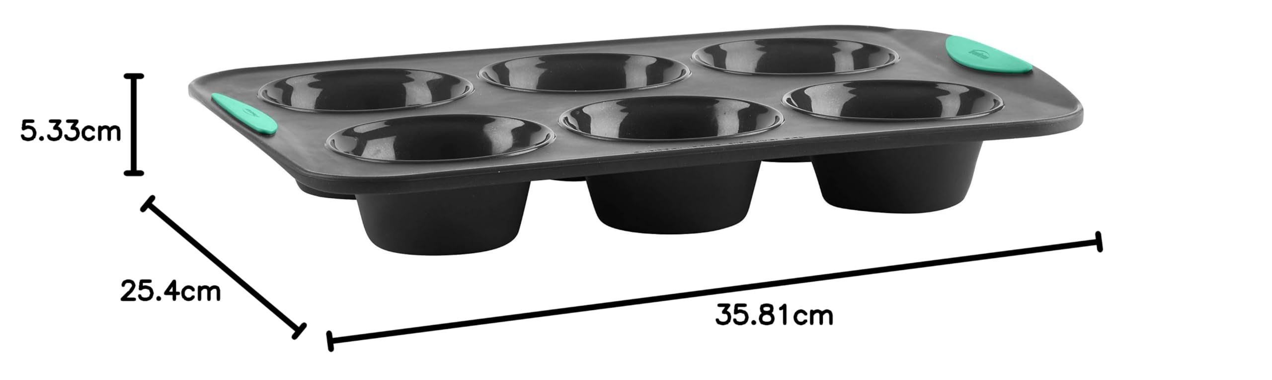Trudeau - Molde para cupcakes, silicona, Menta, 6-Count
