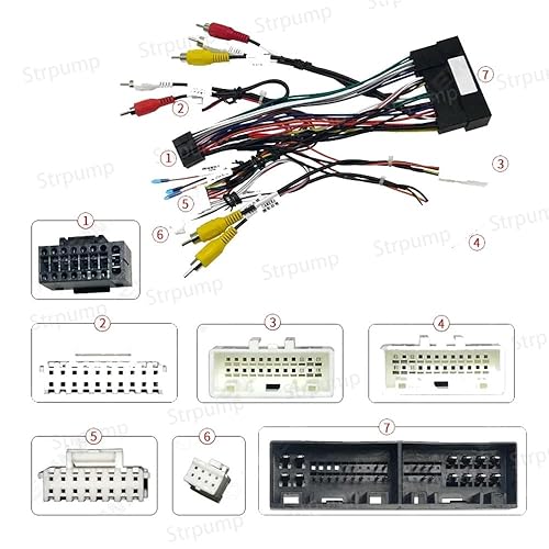 16Pin coche radio estéreo cámara arnés cable de alambre para Hyundai Elantra IX45 para KIA Sorento K3 Sportage Cerato con SPDIF AMP