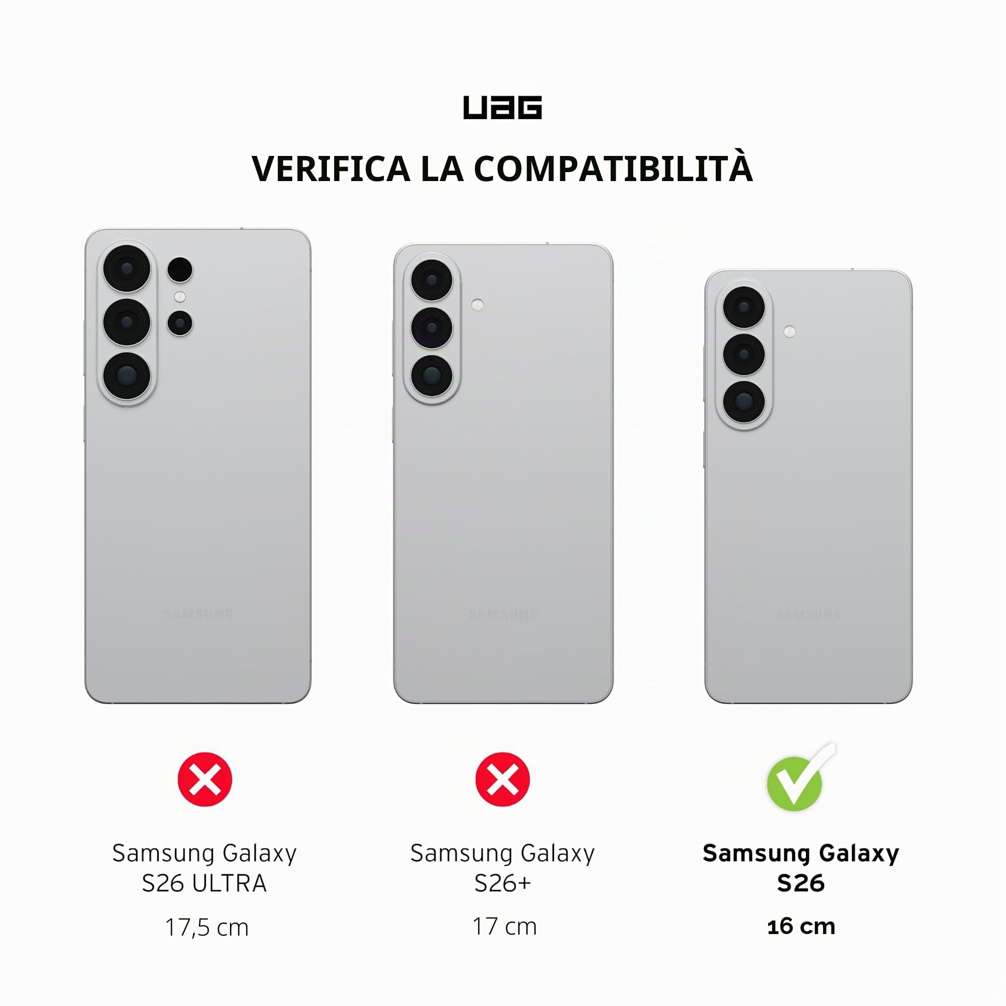 URBAN ARMOR GEAR Pathfinder MS Custodia Galaxy S26 | Perfetta aderenza | Resistenza alle cadute di 5,4 m | Modulo magnetico | Bordi rialzati | Tutte le porte accessibili