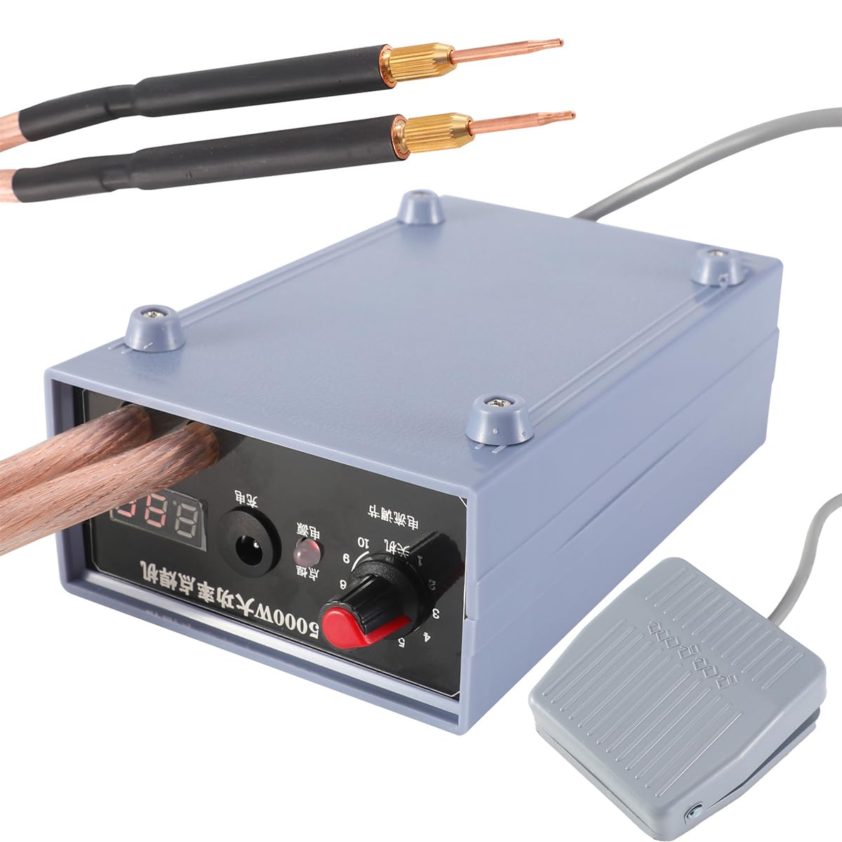 Máquina de Soldadura por Puntos para batería 18650 Soldador por Puntos CA 220 V con Interruptor de pie Equipo de Soldadura Ajustable 5000 W