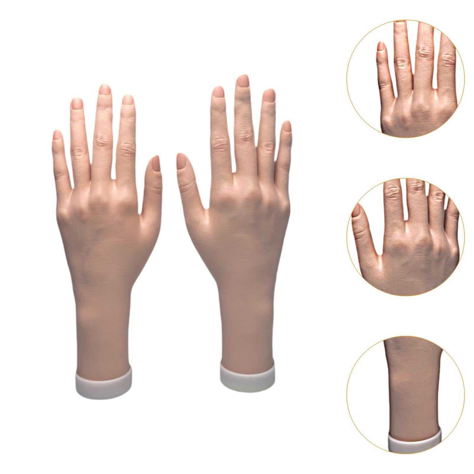 MagiDeal Modèle de main féminine, doigt Flexible montrant une fausse main de Mannequin pliable pour l'exposition de bijoux, accessoires Photo, pratique du Nail, Gauche et Droite
