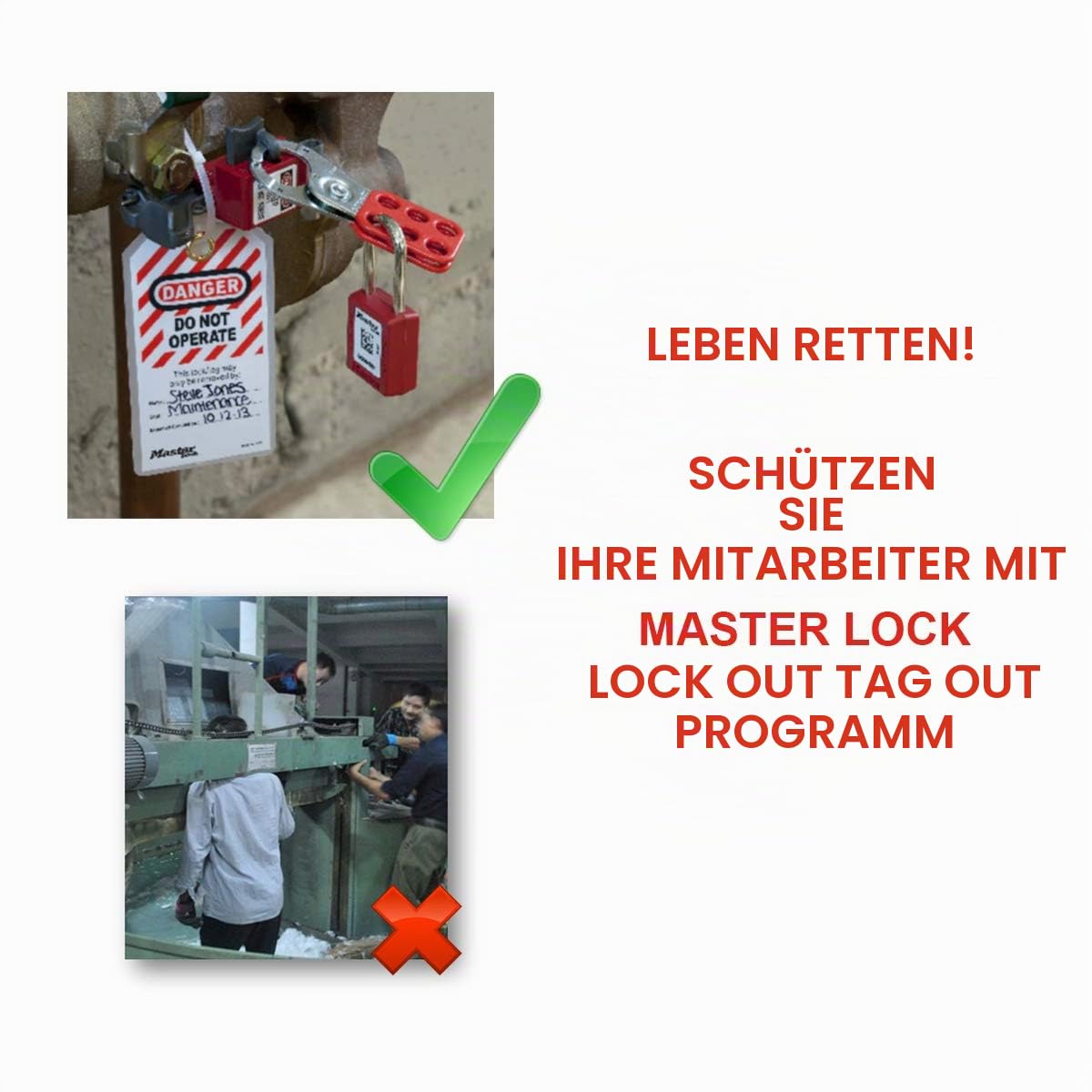 Master Lock S806 Verschiebbare Kabelverriegelung Länge 1,80 m