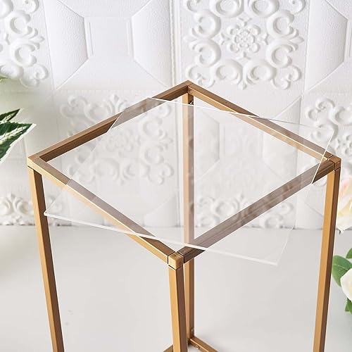 Miniatura 2 de Efavormart - Paquete de 2 hojas de plexiglás transparentes de 10 x 10 pulgadas, hojas acrílicas para bricolaje con película protectora, 0.118