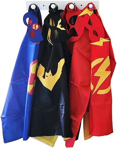 Miniatura 3 de Perchero de madera para la habitación de los niños, ganchos montados en la pared para abrigos, chaquetas, sudaderas, toallas de baño y batas,