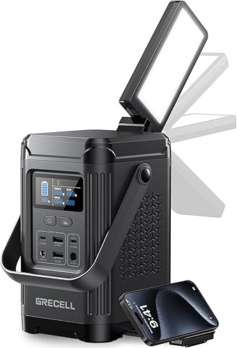 GRECELL Estación de energía portátil de 240 W, generador solar de 153.6 Wh, batería LiFePO4 de doble vía 100 W PD, banco de energía portátil con