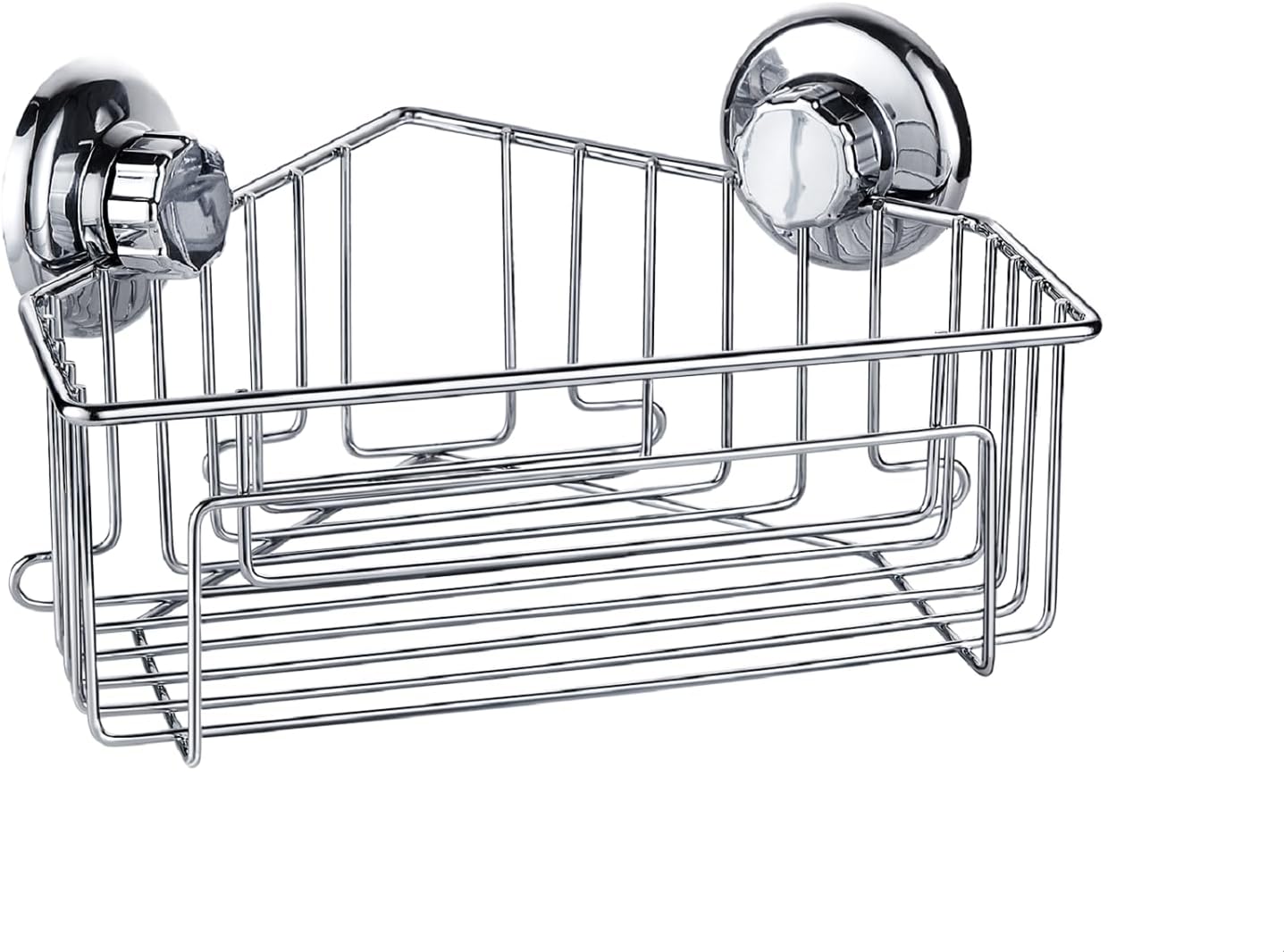 JS Shower Caddy Suction Bathroom Shelves Corner SUS304 Stainless Steel