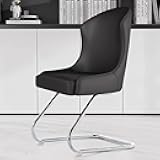 Bcofo Home Office Chair No Arms with Wheels, Adjustable Height Small Desk Chair, with 2 Base Options 360° Swivel for Office, Reading Meeting Room(Black A)