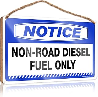 Bathroom Signs for Door Notice Non-Road Diesel Fuel Only Wooden Sign Wood Plaque Hanging Sign Funny Signs for Man Cave (Size : 15X28CM)