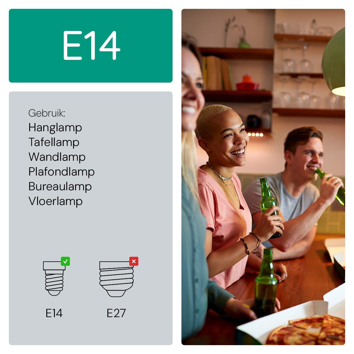VITO LED-Filamentkerzenlampe C35 E14-6 W (ersetzt 50 W) - 612 lm - 4000 K - Ø 35 mm - 220-240 V - Energieeffizient - ​​10 Stück