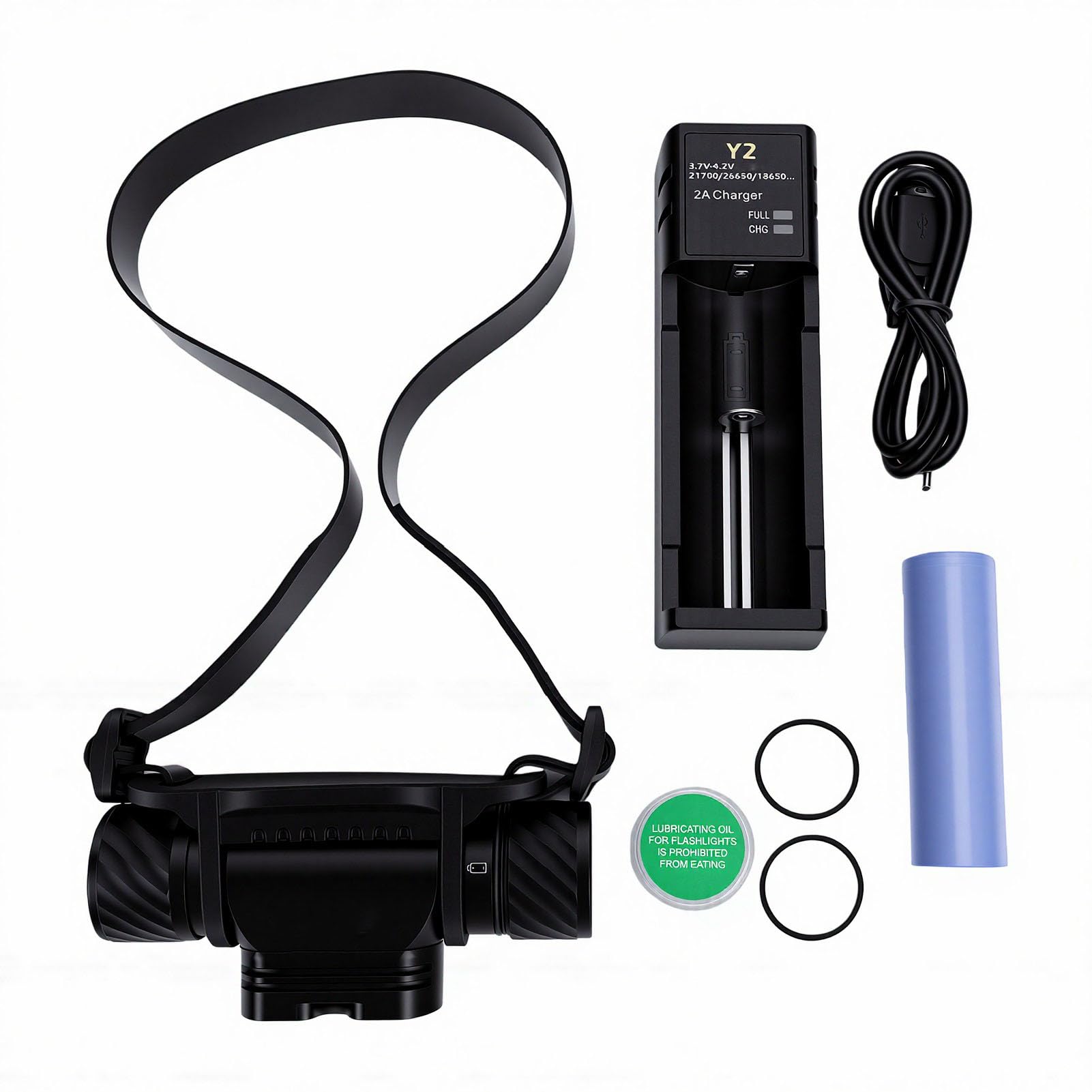 Garsent Tauchscheinwerfer 3000 Lumen Unterwasser-Taschenlampe, Wiederaufladbarer Tauchscheinwerfer mit 7H-Akku, IPX8 Wasserdichtes, Am Kopf Montiertes Tauchlicht für Meeresangeln, Speerfischen,