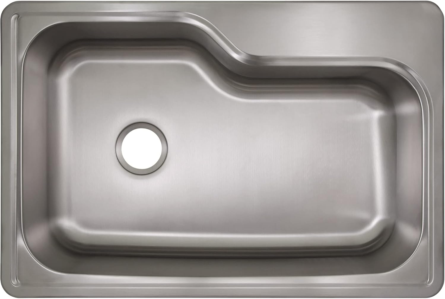 Sleek 33" Stainless Steel Single Bowl Kitchen Sink