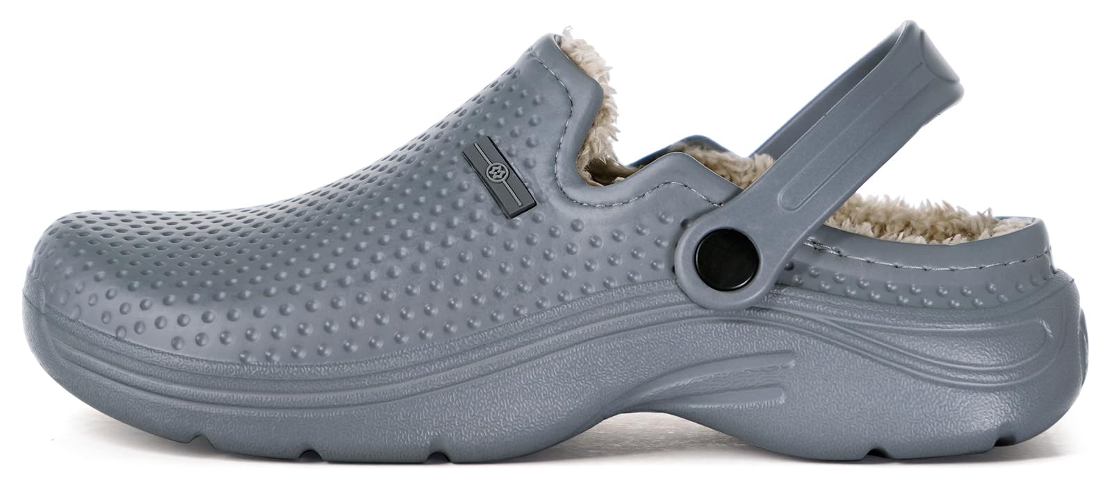 Zapatillas de Estar en casa Hombre Zuecos Mujer Invierno Zapatos de jardín Impermeable Pantuflas Forro Pelusa Caliente Zapatilla de Interior