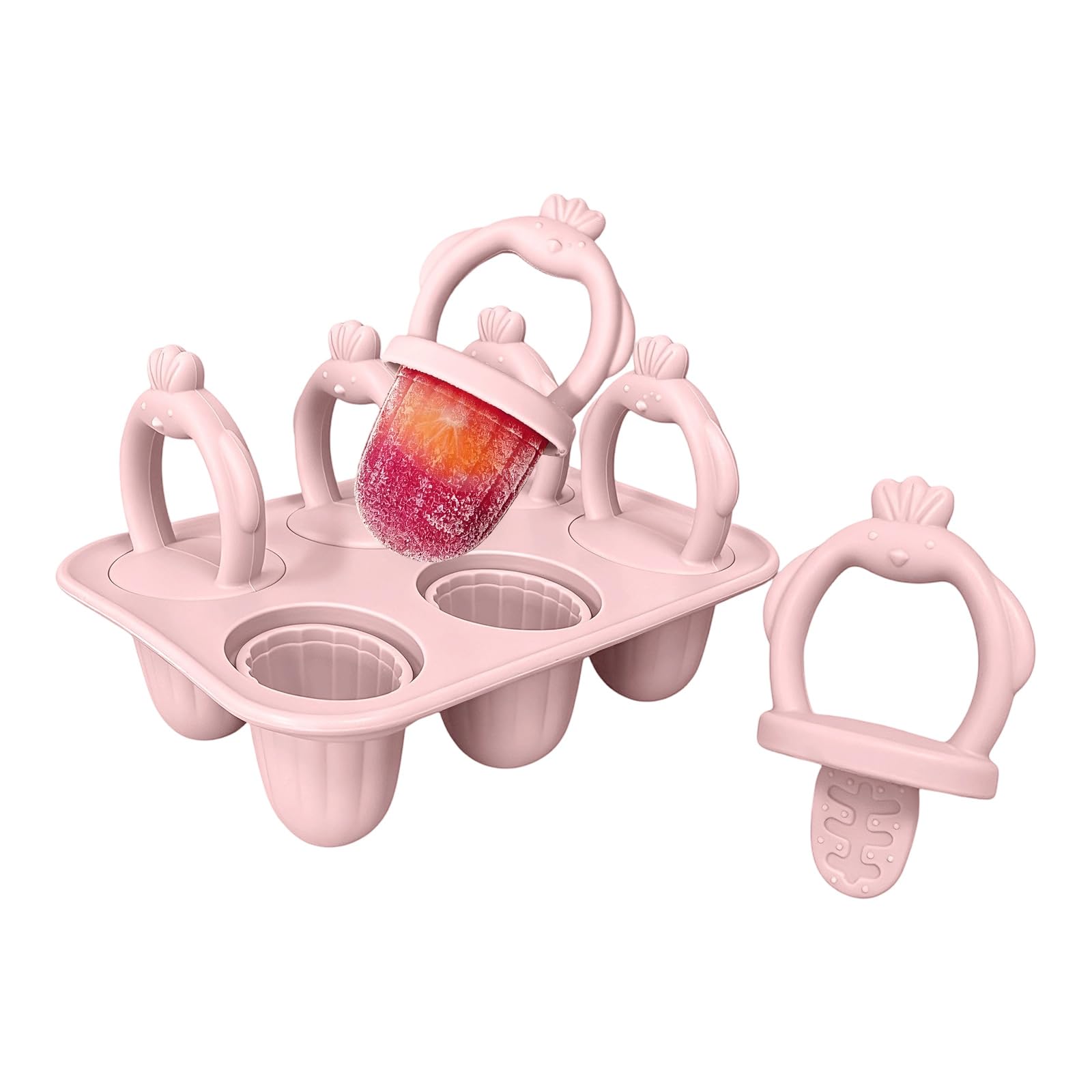 Oxxggkao Sustainable Dessert Molds for Creating Cold Snacks At Home Without Sticking Ice Cream Consistent Silicone Ice Cream Set Featuring Various Fun Patterns Great for Making Seasonal