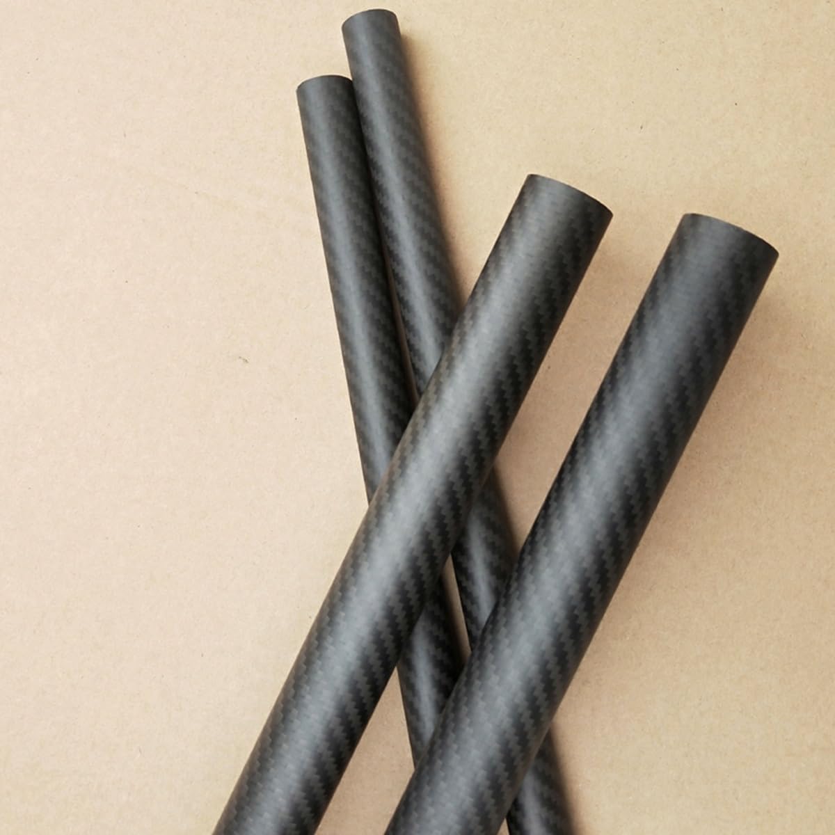 Rury Z Włókna Węglowego, 2 Szt. Długość 500mm Rura O Wysokiej Twardości Kompozytowej 3K Twill Matowa Do Obróbki CNC Model Samolotu Latawce DIY(28x26x500mm)